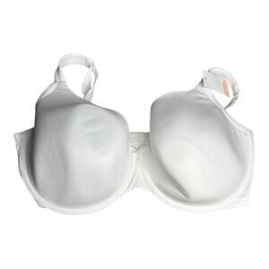 Cacique White Cotton Full Figure Padded Bra 44H Plus Size Support